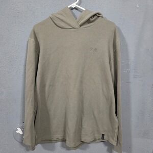 Kuiu Mens Waffle Knit Hoodie XXL Olive Green Thermal Pullover PO 002215